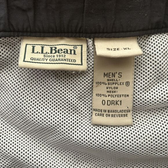 LL Bean Men’s XL Black Mesh Lined Nylon Belted Hiking Shorts 8” Inseam EUC - Picture 3 of 4